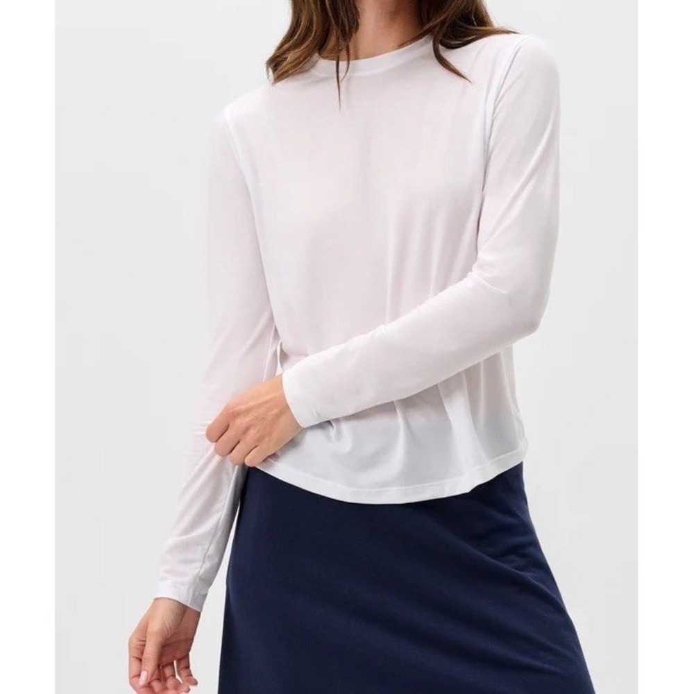 NWOT Women's Johnnie-O‎ Course Performance Long Sleeve T-Shirt - White - Medium